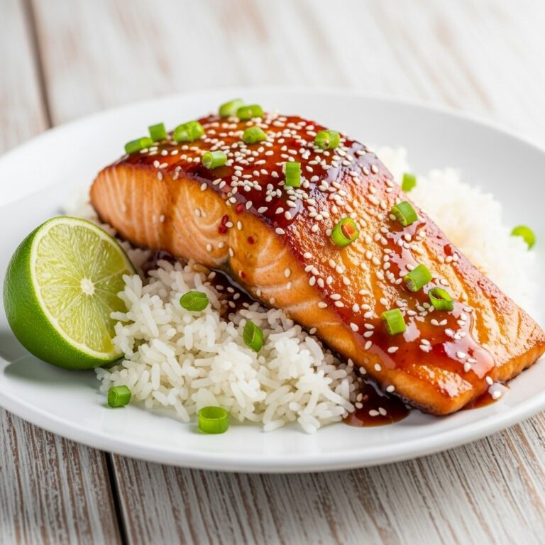 Honey-Chili Salmon (or any fish) + Rice Recipe