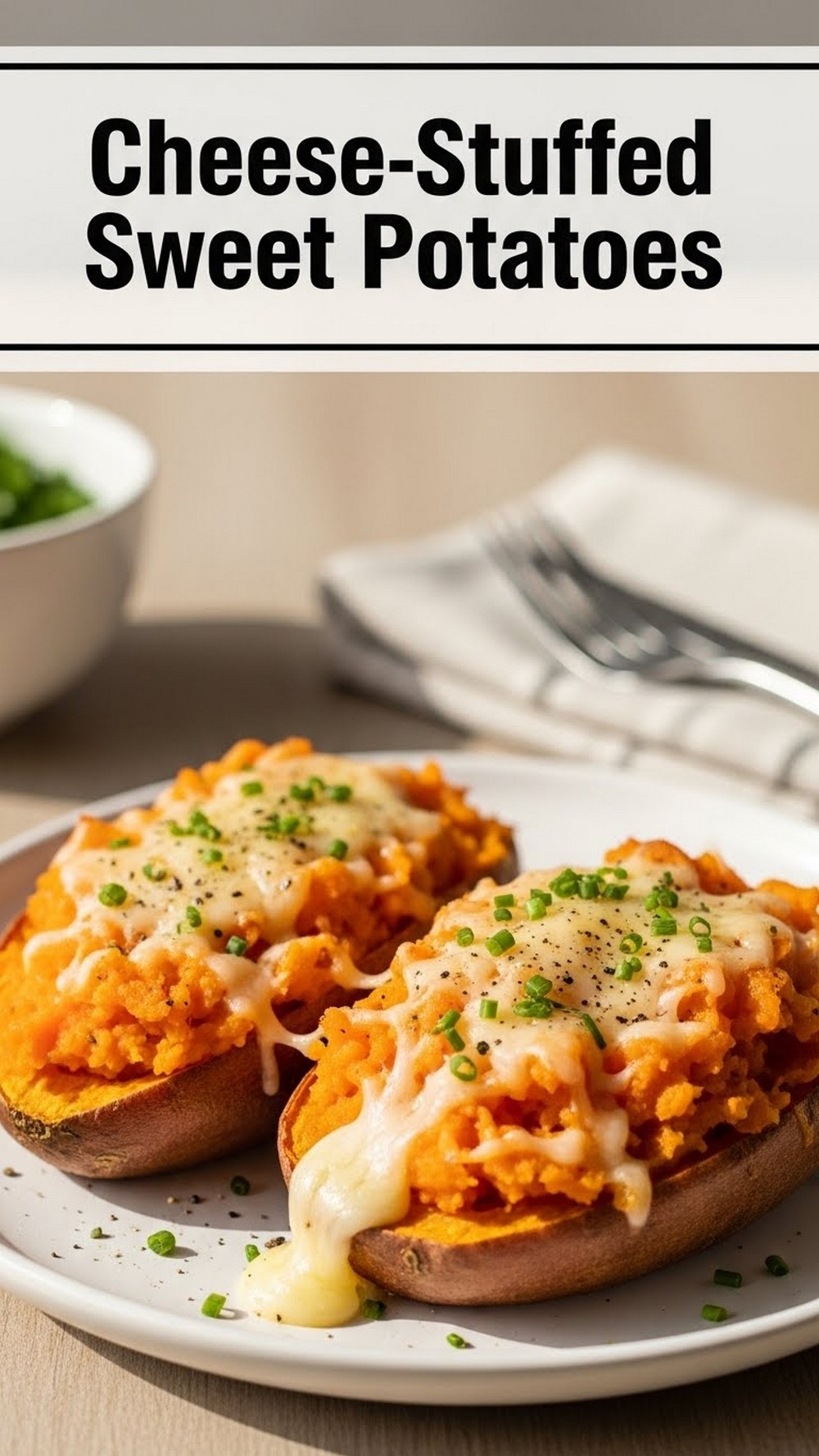 Cheese-Stuffed Sweet Potatoes