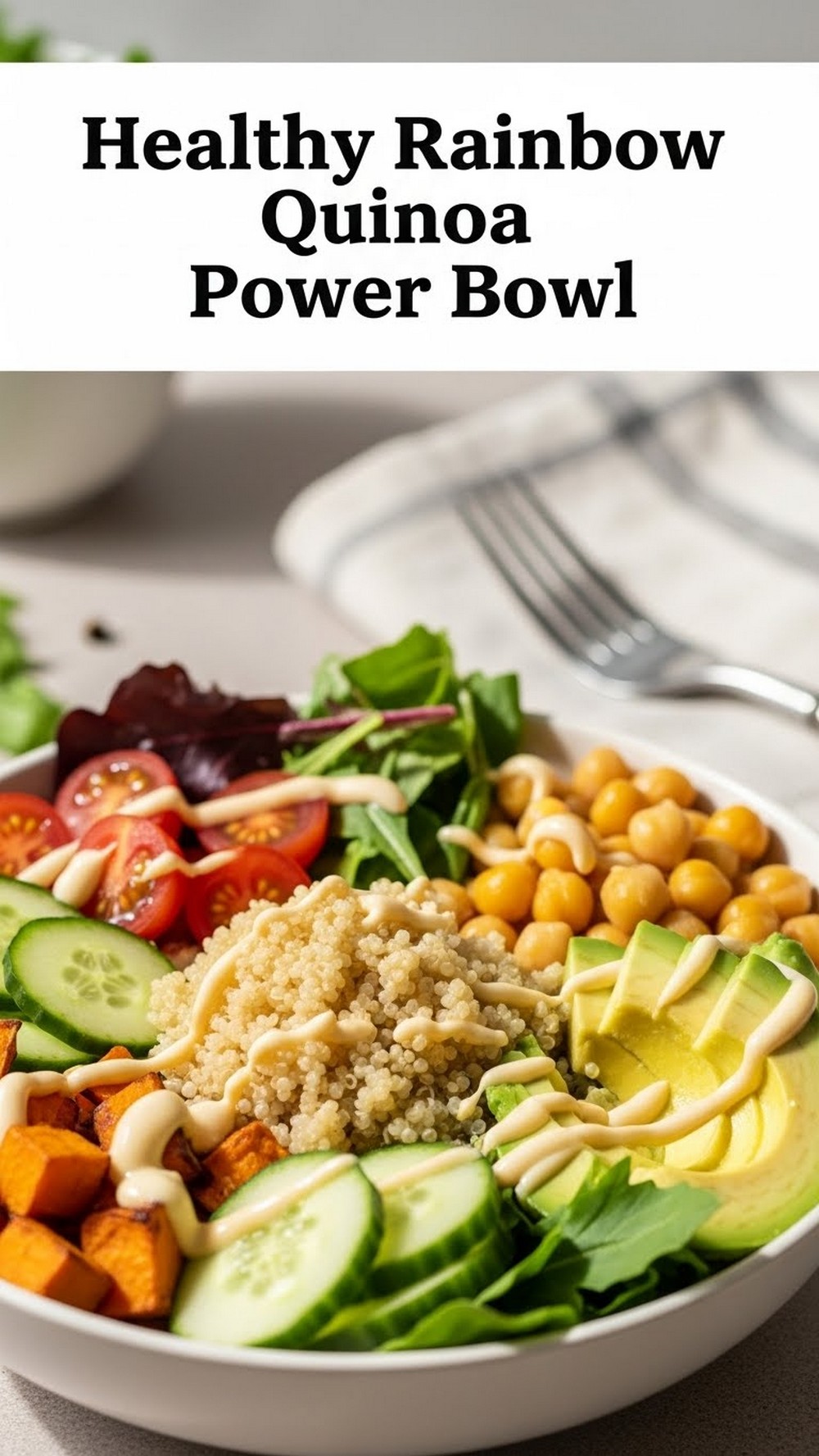 Healthy Rainbow Quinoa Power Bowl