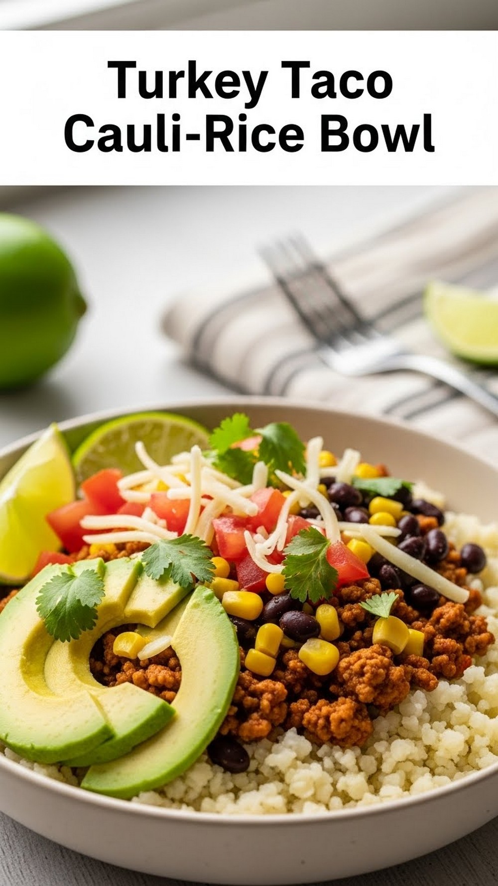 Turkey Taco Cauli-Rice Bowl