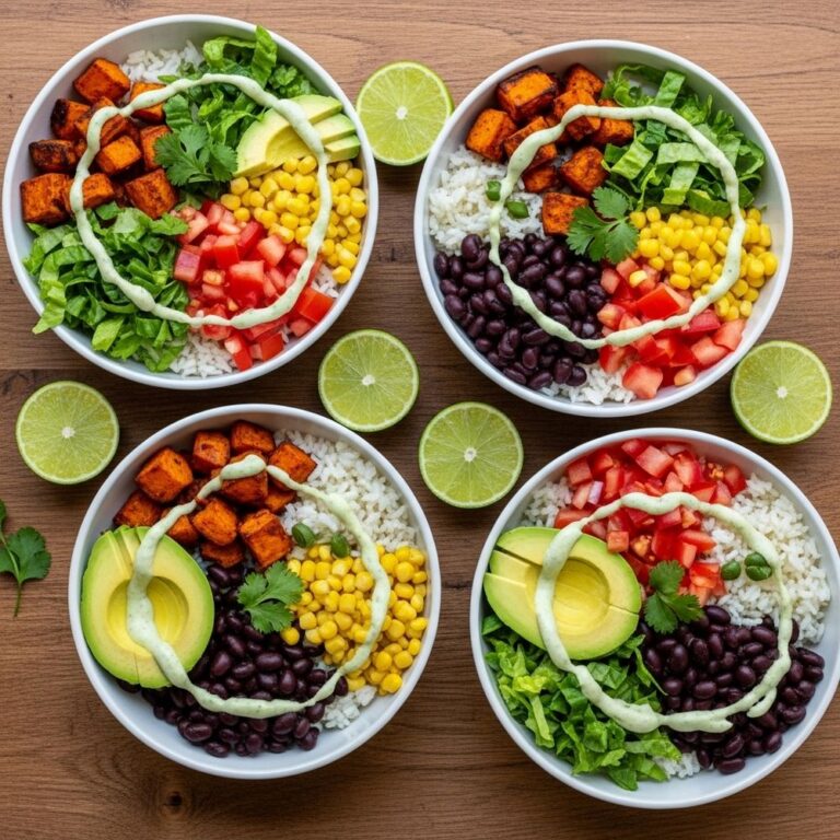 Organic Sweet Potato + Black Bean Taco Bowl Recipe