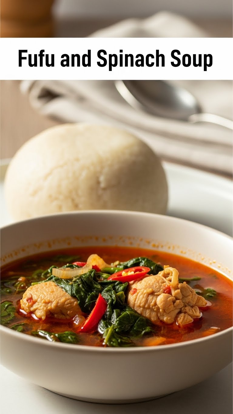 Fufu and Spinach Soup