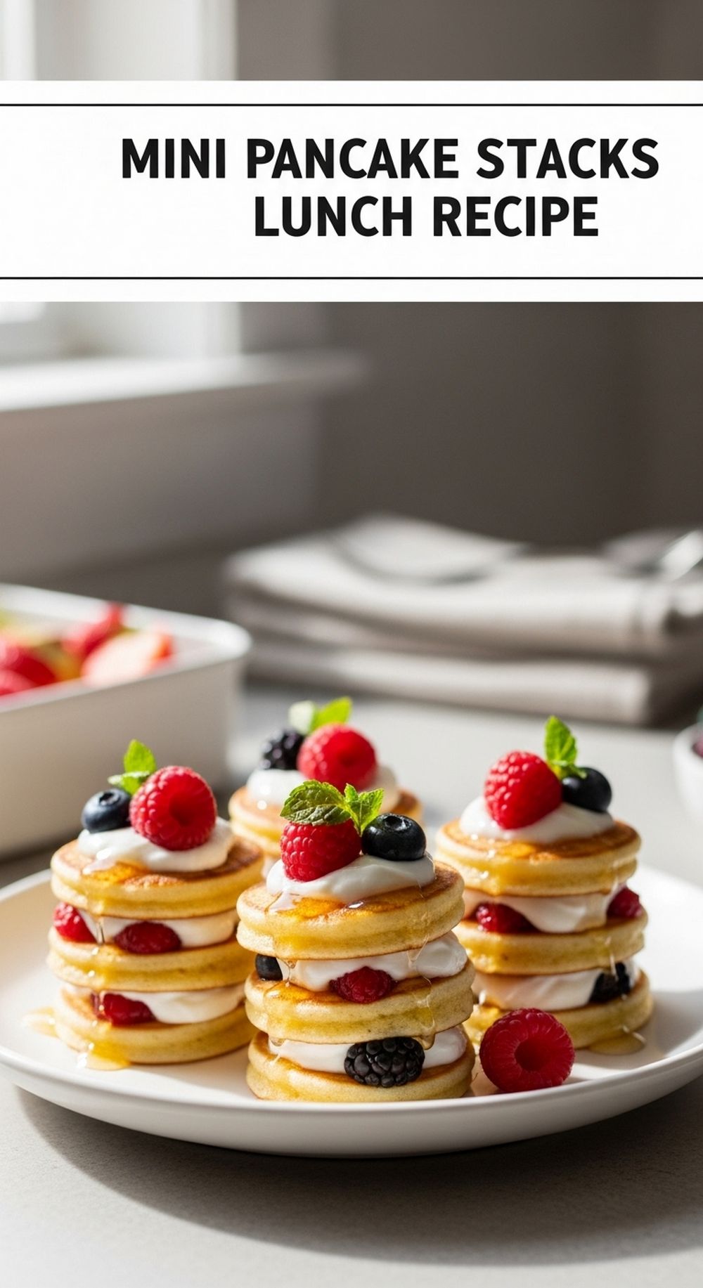 Mini Pancake Stacks Lunch Recipe