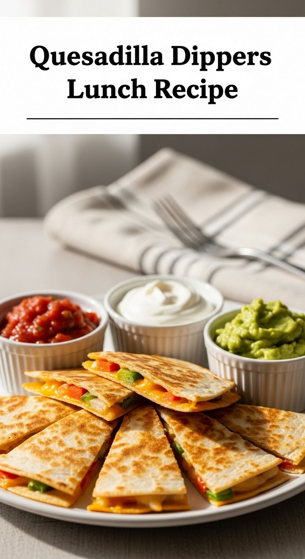 Quesadilla Dippers Lunch Recipe