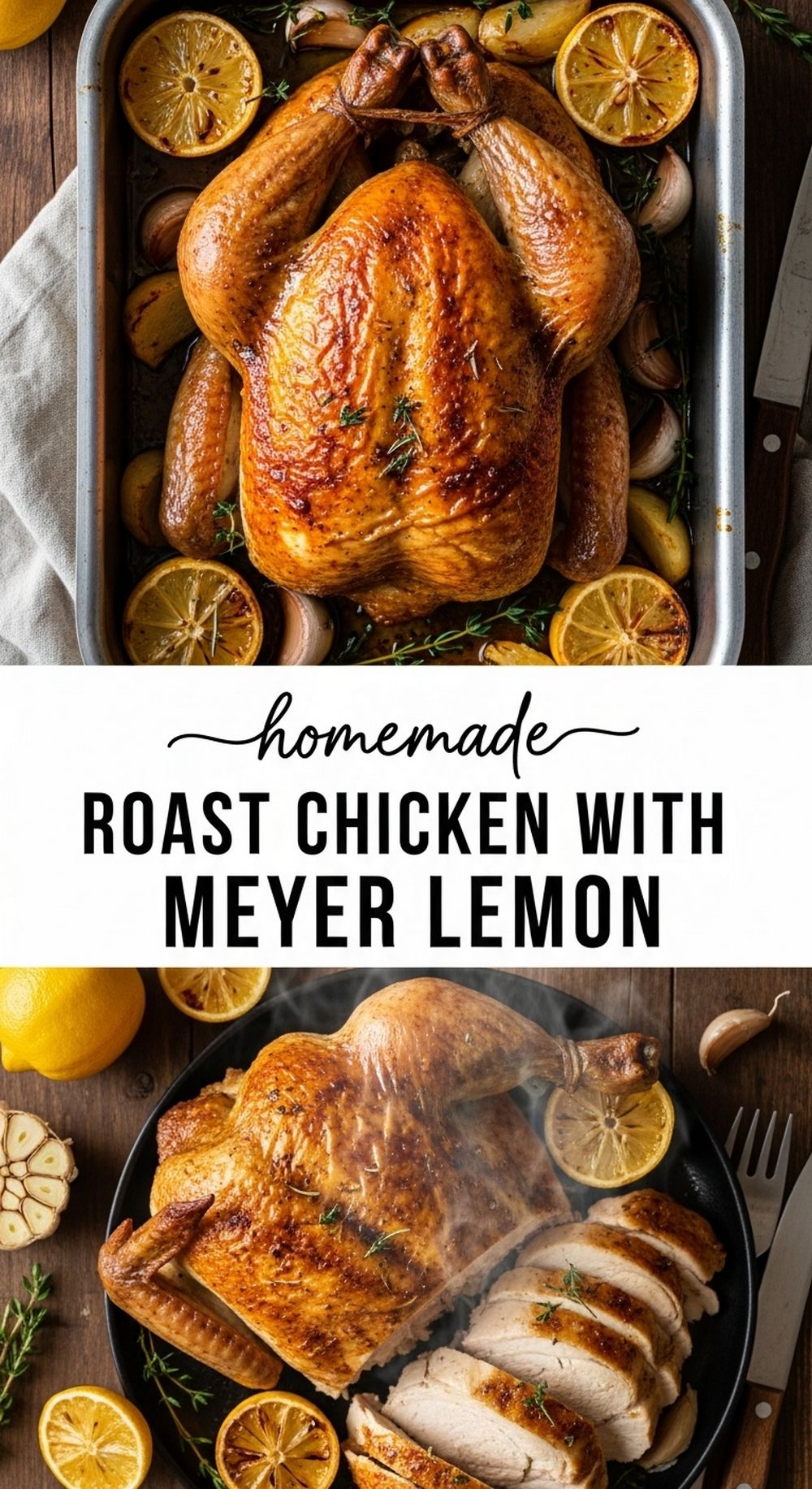 Roast Chicken With Meyer Lemon