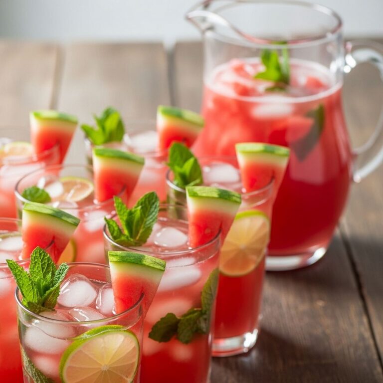 Watermelon–Mint–Lime Refresher Recipe