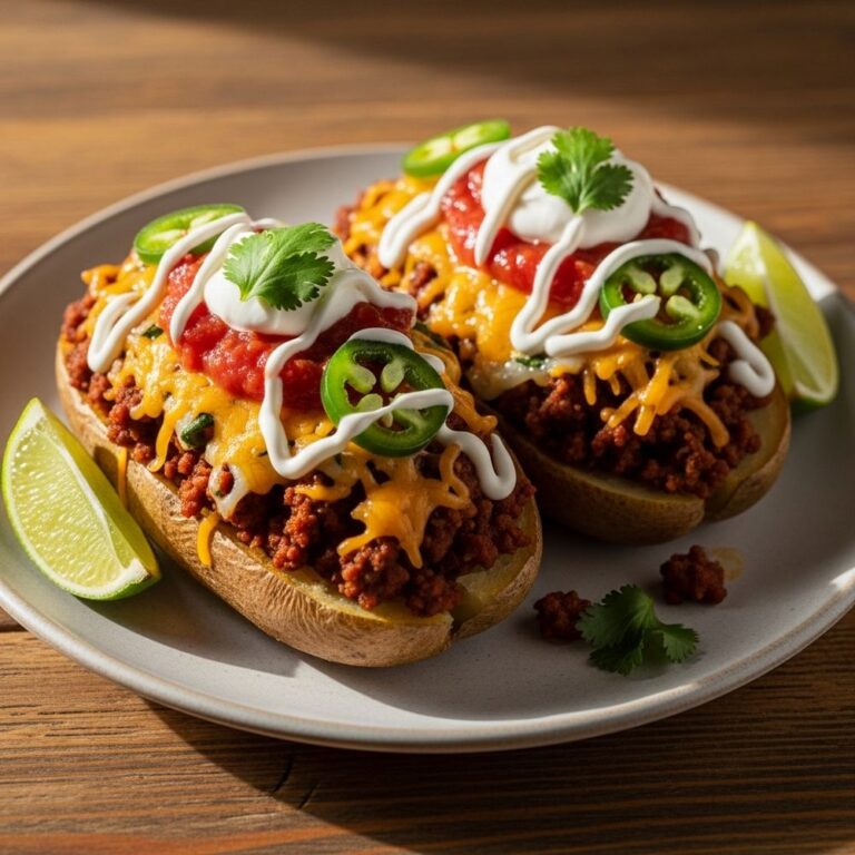 Tex-Mex Taco Beef Loaded Potato Recipe