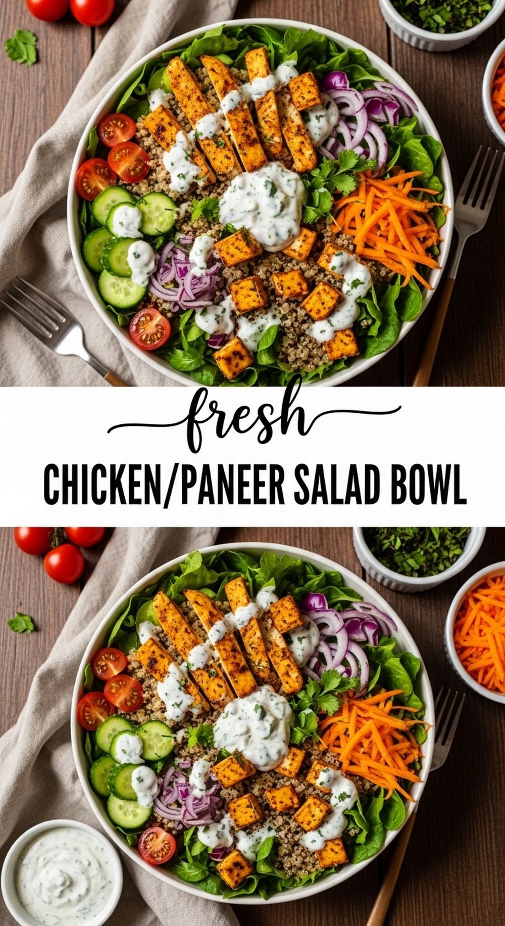 Chicken Paneer Salad Bowl