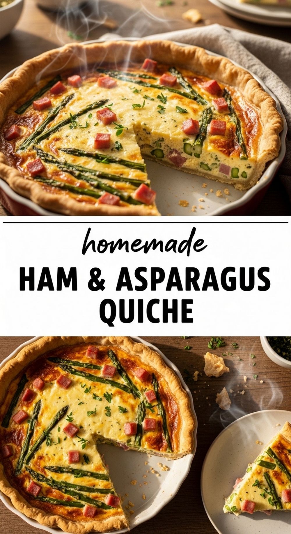 Ham & Asparagus Quiche