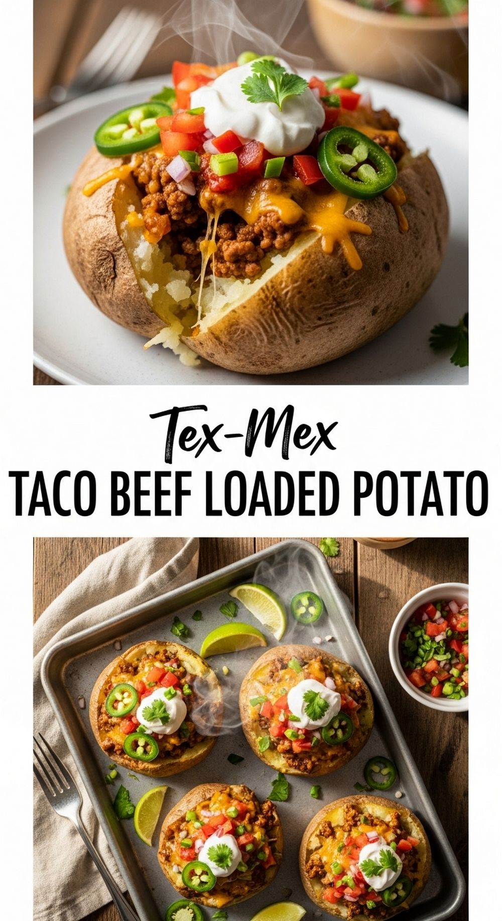 Tex-Mex Taco Beef Loaded Potato