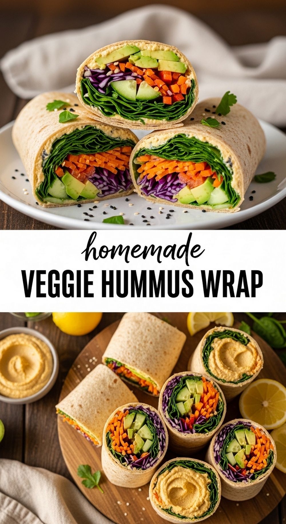 Veggie Hummus Wrap Recipe