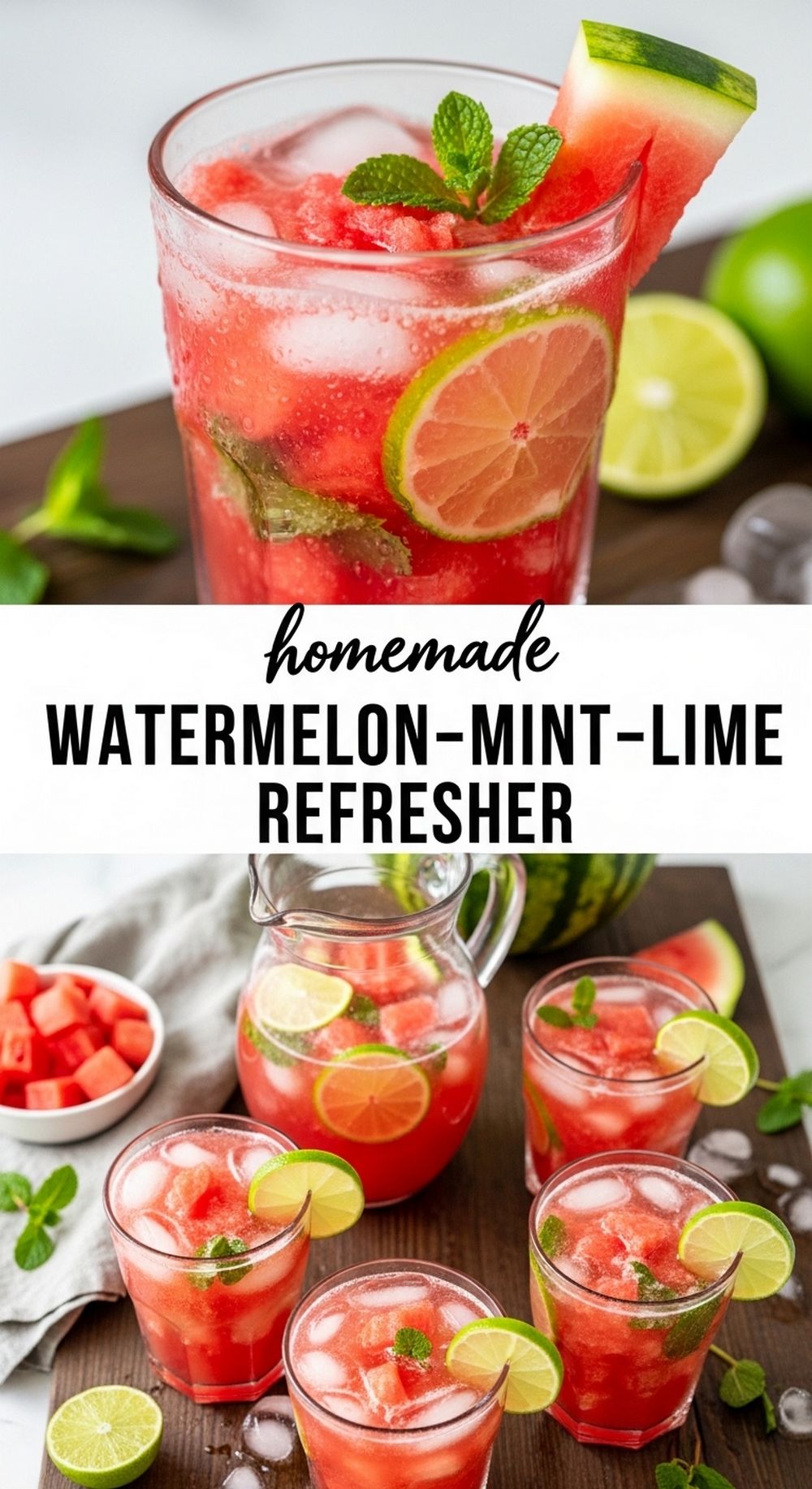 Watermelon–Mint–Lime Refresher